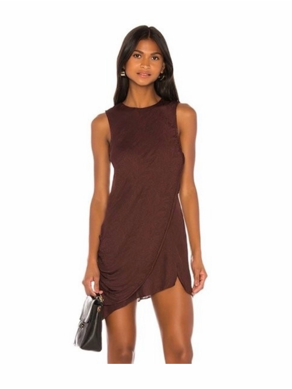 NWT L'Academie The Grazielle Paisley Print Jacquard Mini
Dress Medium Burgundy